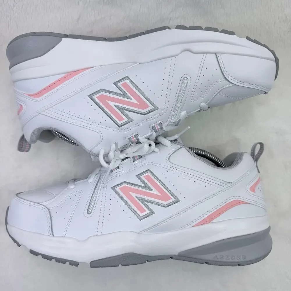 New Balance 608v5 Womens Training Shoes White Pink Size 11 WX608WP5 Sneakers